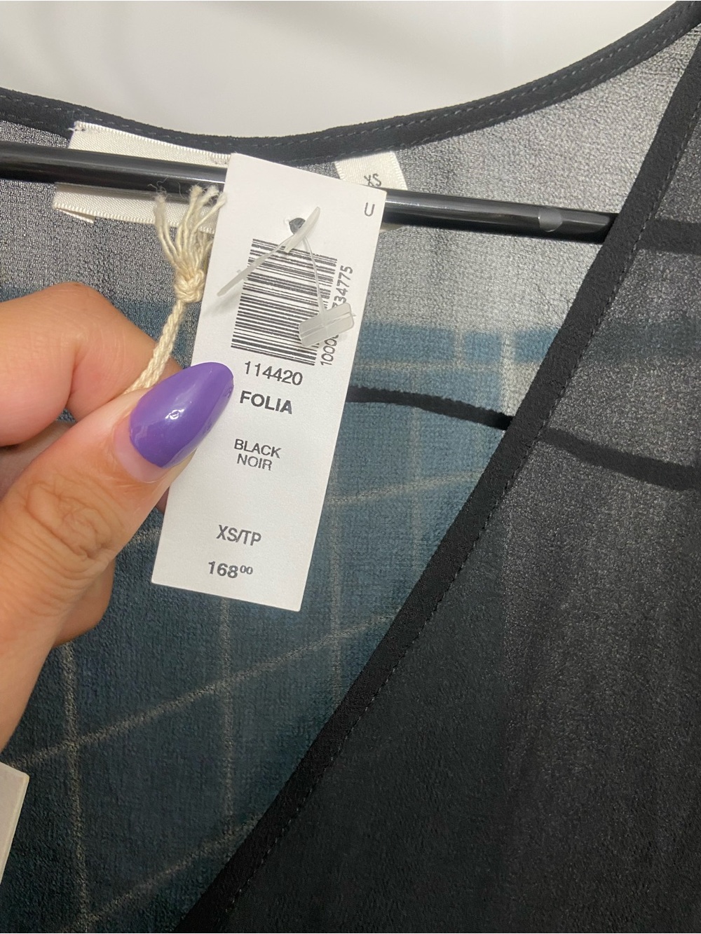 Aritzia Black Long Sleeve Sheer Dress - Picture 4 of 5